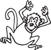 Black And White Jumping Monkey