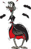 Vampire Emu Bird And Bats